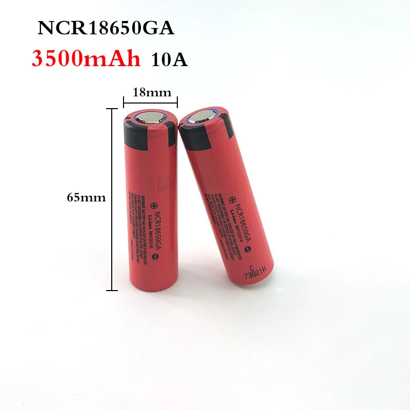 Оригинальные 18650 аккумуляторные батареи NCR18650GA 10A 3 7 V 3500mah литий ионный плоский