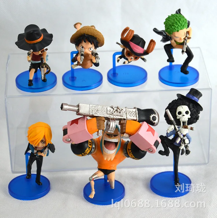 

7pcs Zoro Frank Luffy Brook Chopper Usopp Sanji One Piece Anime Collectible Action Figure PVC Collection toys for christmas gift