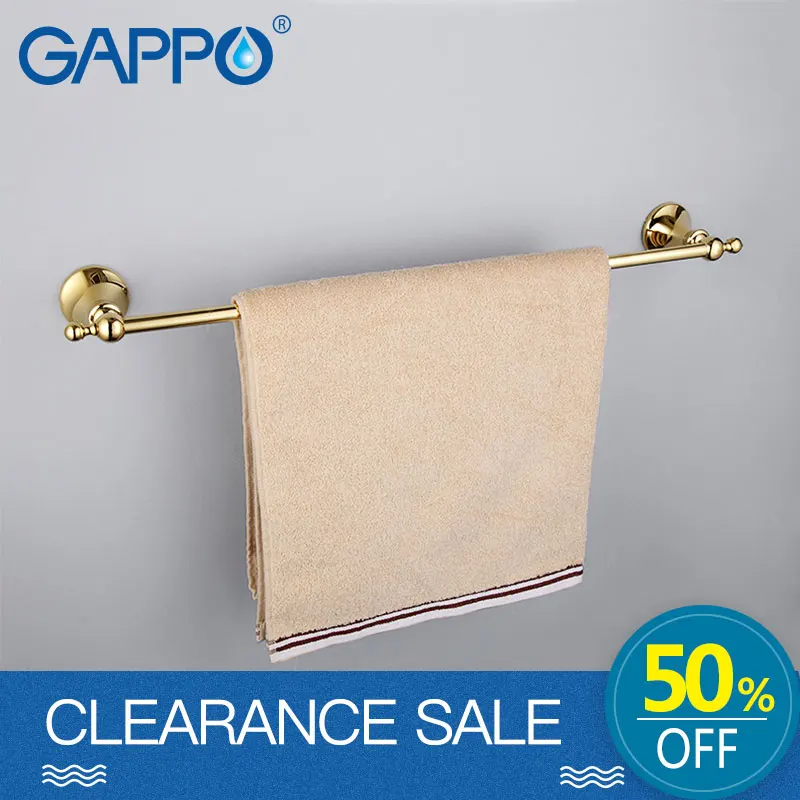 GAPPO 1Set High Quality Gold Wall Mounted Single Towel Bars Bathroom