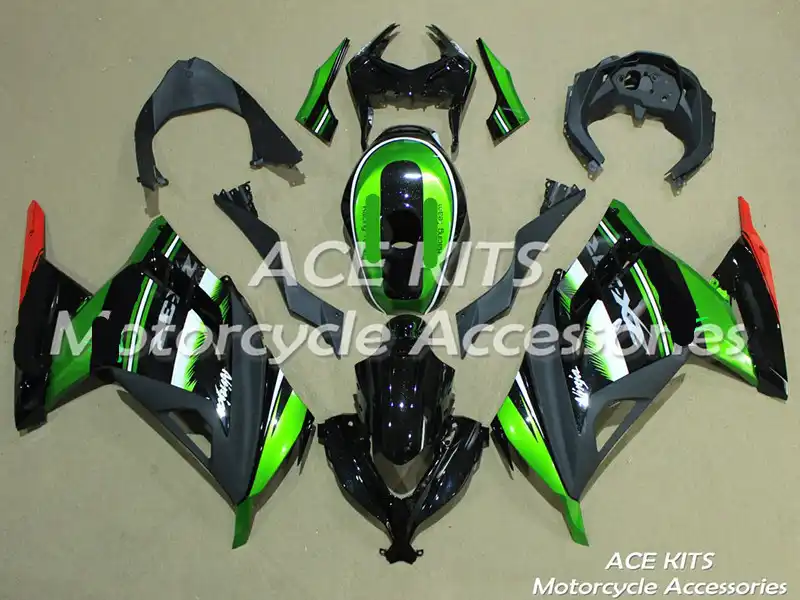 Новый ABS мотоцикл обтекатель для Kawasaki ninja300 2013-2017 впрыска Bodywor удивительное зеленый черный + Танк ACE № 819 - изображение