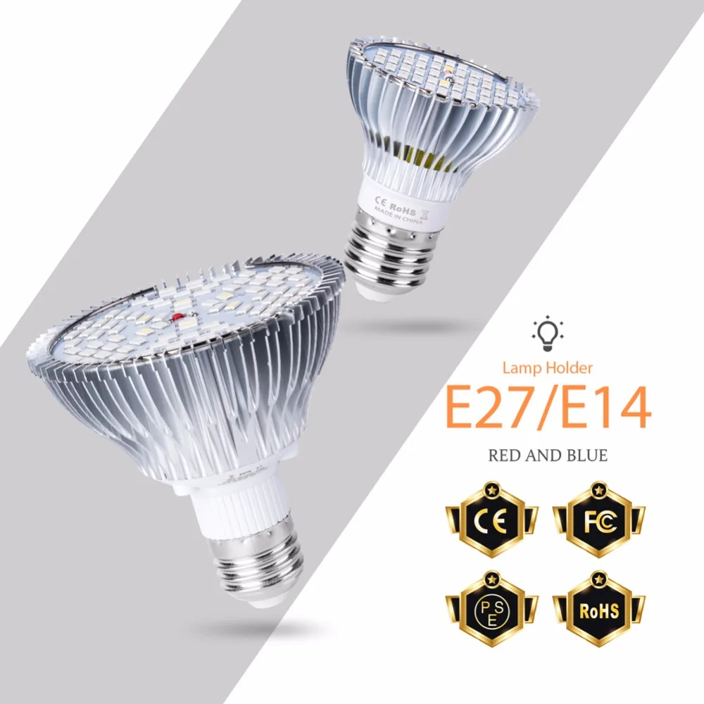 

E27 LED Plant Grow Light Full Spectrum 220V LED UV Plant Lamp Indoor Hydroponics 30W 50W 80W LED Bulb Seedling Phyto Lamp 110V