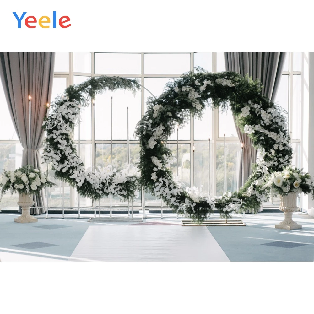 Yeele цветочный венок узор оконная рамка занавеска для детской фотографии фоны индивидуальные фотографические фоны для фотостудии