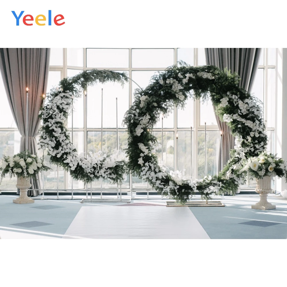 Yeele цветочный венок с узором оконная рама занавеска детские фоны для фотографии