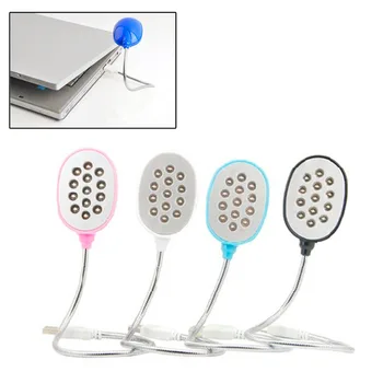 

Novelty USB 13 LED White Light Flexible Table Lamp for PC Notebook Laptop Tablet PC Portable Computer Lamps Lighting Hot Sale