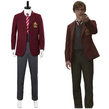 

Lemony Snicket's A Series of Unfortunate Events Klaus Baudelaire School Uniform Cosplay Costume