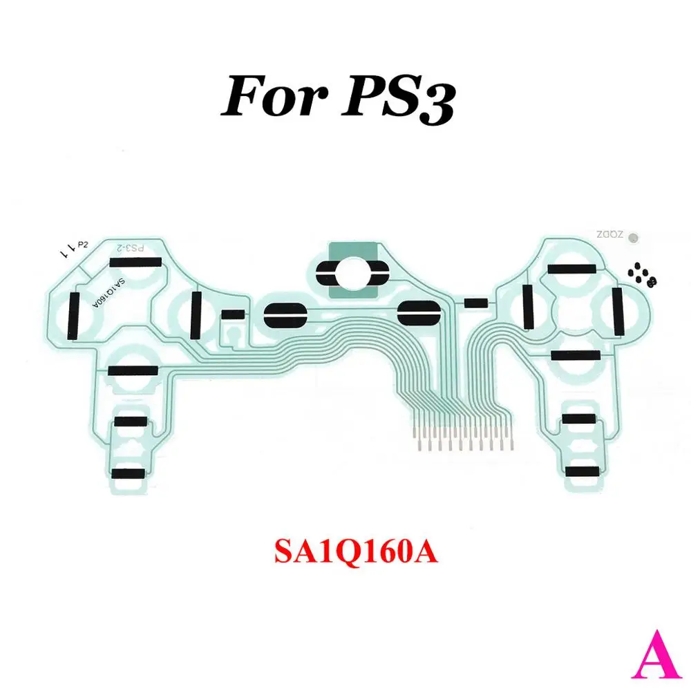 A YuXi 10 шт. JDM 001 030 040 JDS 055 для Playstation 4 проводящая пленка клавиатура для PS3 PS4 Pro тонкий контроллер DualShock PCB схема - Цвет: A