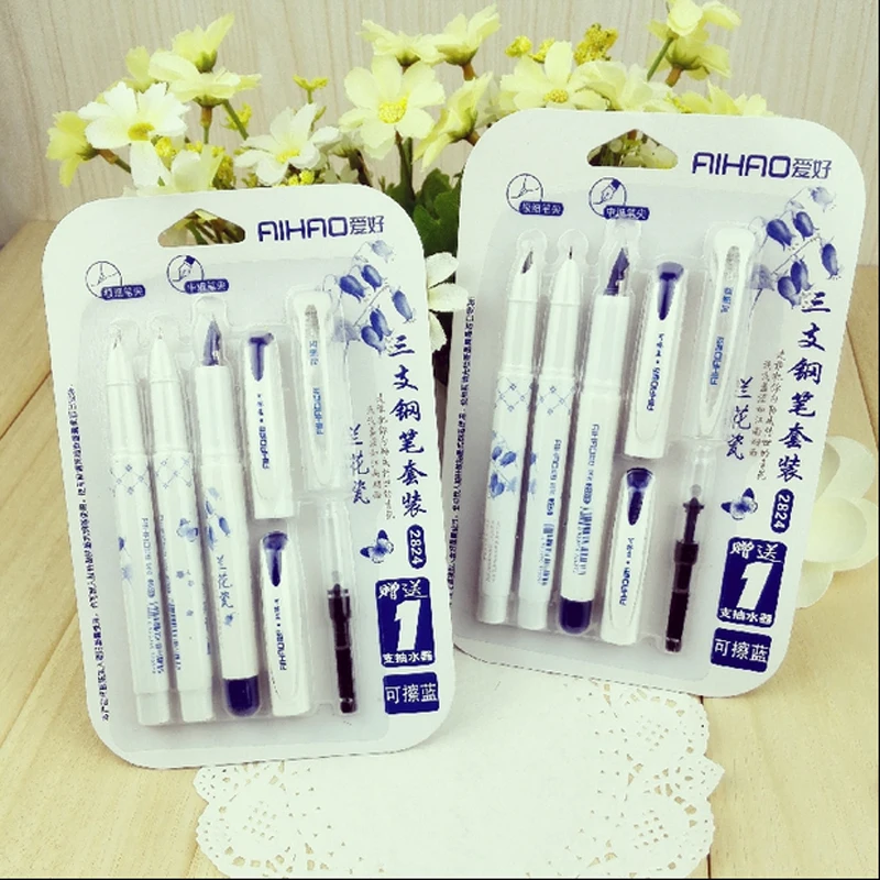 2015 New Arrival Set Fountain Pen 2Functions Ink Change Sweet Korean