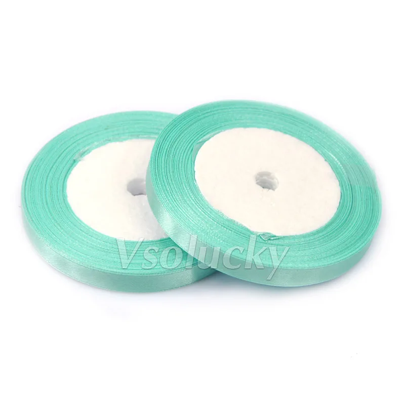 

1 Roll Mint green 25 Yards 3/8" 10mm Satin Ribbon Sash Gift Bow Craft Wedding Party Supplies Event Anniversary Banquet Decor