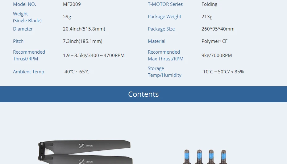T MOTOR novo MF2009 Folding hélice De