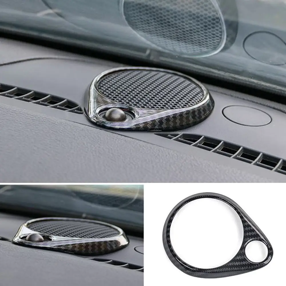 1PCS Carbon Fiber Dashboard Speaker Cover Trim For 2014-2018 Jeep Grand Cherokee