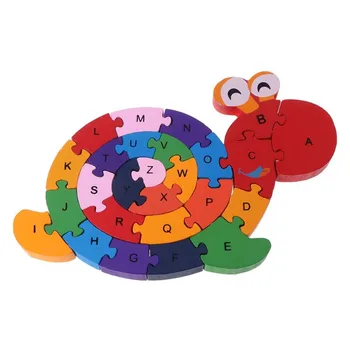 

1 Pc Snails Wooden Puzzle Baby Kid Jigsaw Puzzles Early Educational Learning Toys for Children 3d Metal Puzzle Funny Games Gifts