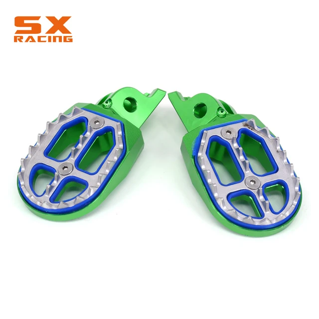 Motorcycle Aluminum Foot Pegs Footpeg Pedals FootRest For KAWASAKI KX250F 06-13 KX450F 07-13 KLX450 08-13 SUZUKI RM250 05-06