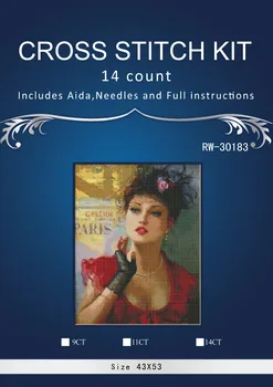 

RW-30183 beautiful woman Cross Stitch Cartoon Cross Stitch 14CT Cross-Stitch Kit Embroidery Needlework