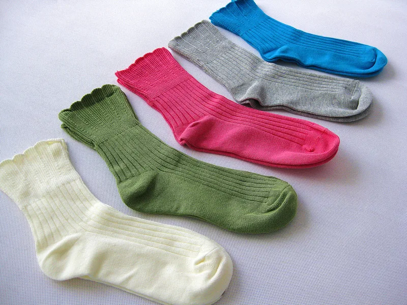 Новые модные дышащие однотонные женские зимние носки из хлопка теплые длинные женские носки 5 пар/лот,, Size34-39