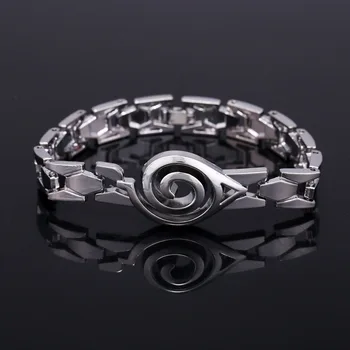 

New Arrival Anime Naruto Bracelet Fashion Silver Charm Bracelets Metal Alloy Bangles For Women&Men Wholesale 12pcs/lot