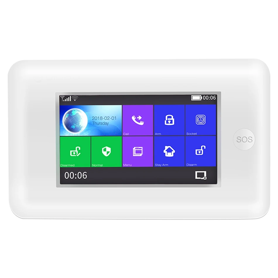 SmartYIBA Smart Home Alarm System Wireless GSM Alarm Sensor Motion for Smart Home IOS Android GPRS SMS APP Remote Control Alexa