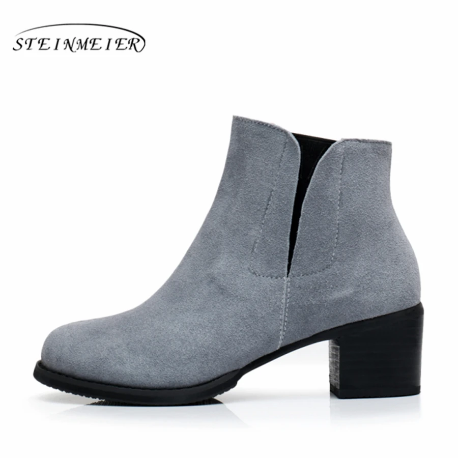 Suede Angle Boots Genuine Leather Ankle Comfortabl