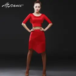 Модал Ламба чача самба Костюмы для латиноамериканских танцев dance Set Top, короткие юбки. Качели кисточкой Костюмы взрослых женщин юбка