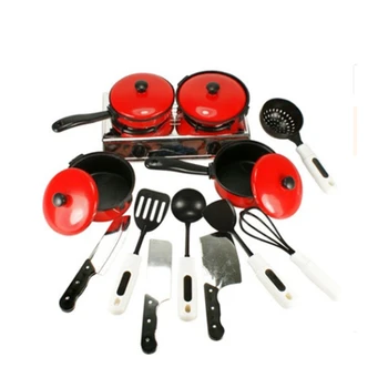 

GEEK KING 13pcs High Quality Set Kitchen Cooking Toy Children DIY Pretend Kitchen Toy Role Play Toy Set Kids Educational Toys
