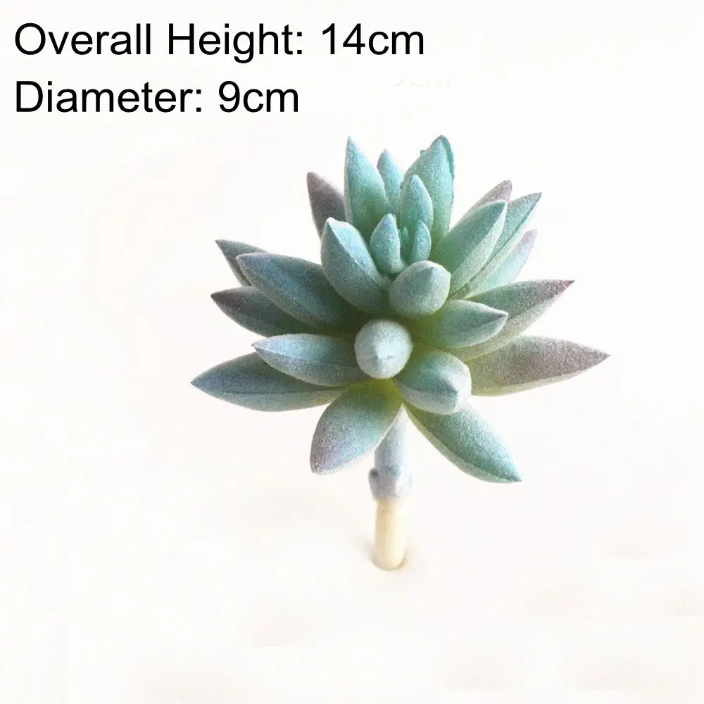 Artificial Blue Flocking Succulents Plants Home Garden Decoration Desktop Bonsai DIY Wedding Plants Wall Plante Artificielle