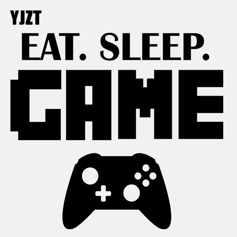 YJZT 15 5 см * 14 3 Автомобильная наклейка Eat Sleep Game .. Виниловые Высококачественные