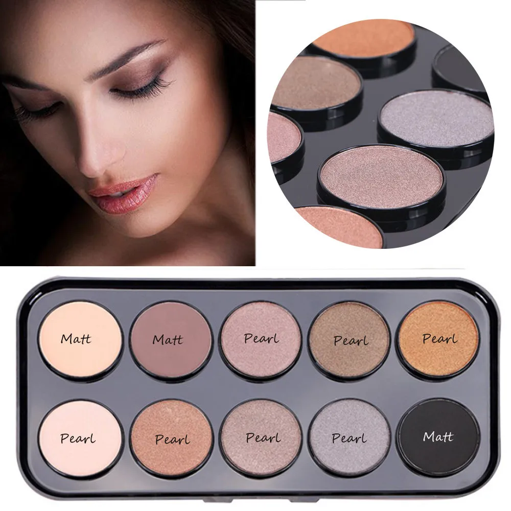 Dazzling Girl Store Pearl Glitter Eye Shadow Powder Palette Matt Eyeshadow Cosmetic -6680