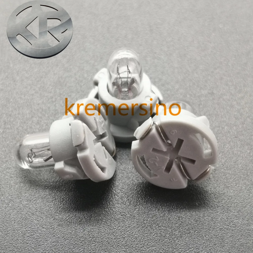 

10pcs T5 Bulbs Lamps for Honda Toyota Nissan Mitsubishi Dashboard Instrument 14V 1.4W Grey Base