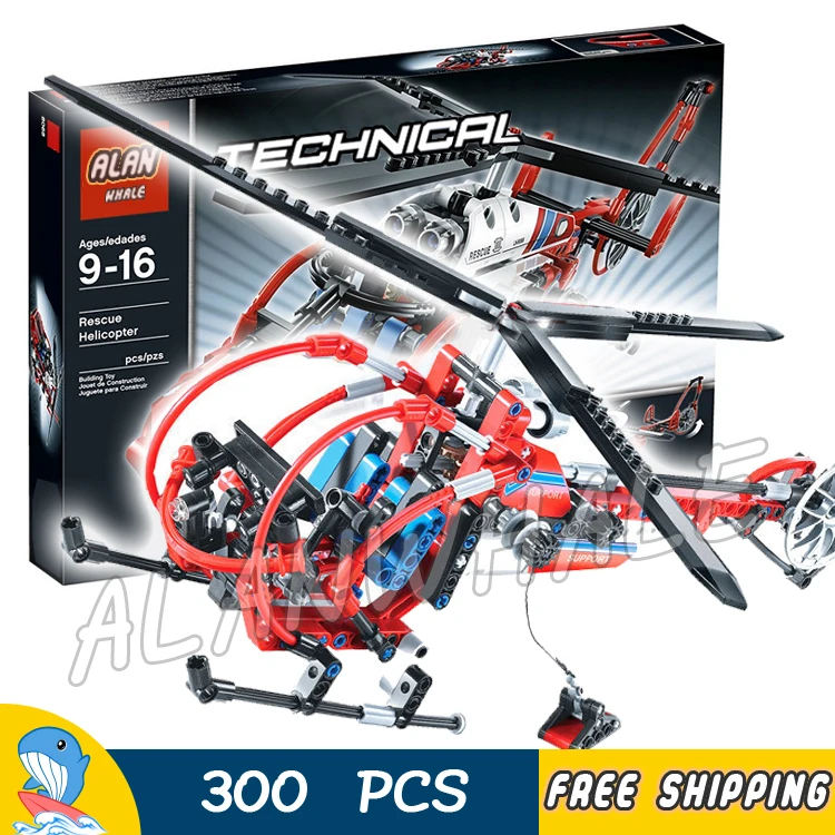 

300pcs Technic Advanced Rescue medical Helicopter 3356 Figure Building Blocks Playset realistic Toys Compatible With LegoING