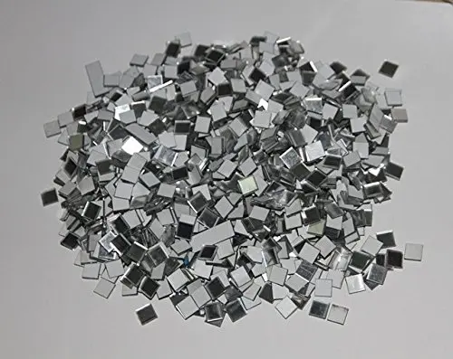 

Customized 500pcs Of 1*1cm Mosaic Square Mirror Sticker With Back Tape, Black