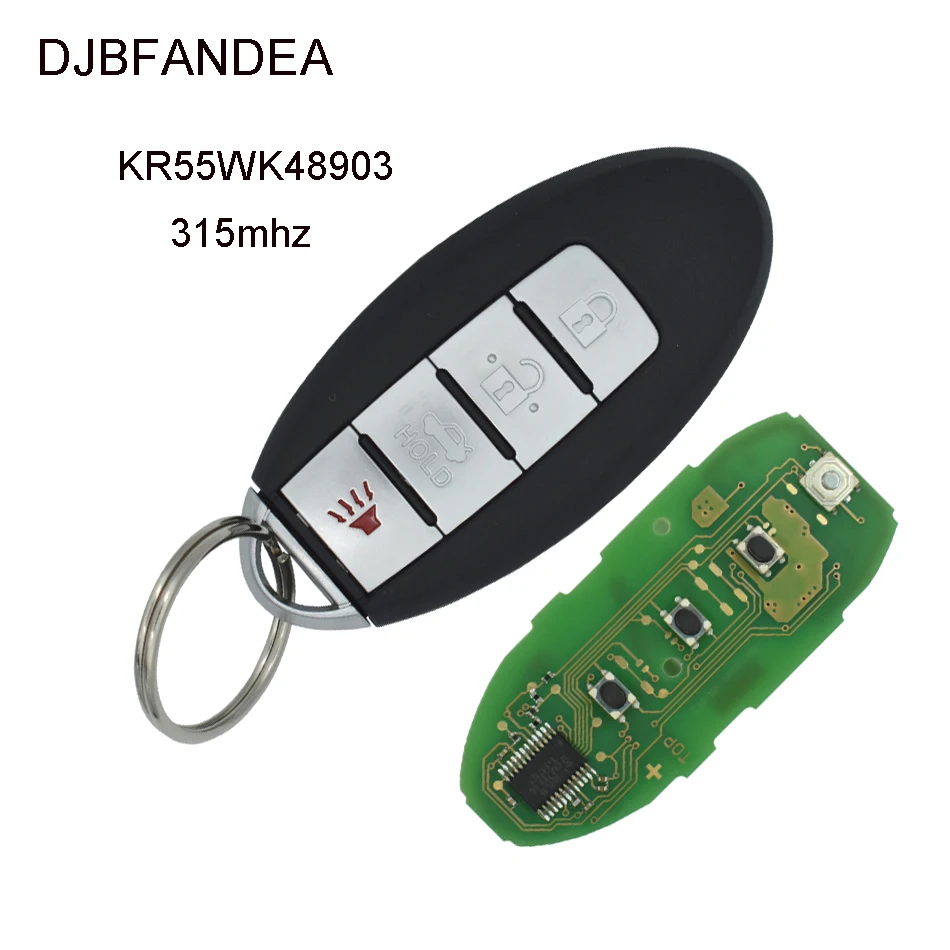 

DJBFANDEA 4Buttons Car Key For Nissan Altima Maxima Smart Key Proximity Keyless Remote Fob KR55WK48903 315MHZ PCF7952Chip
