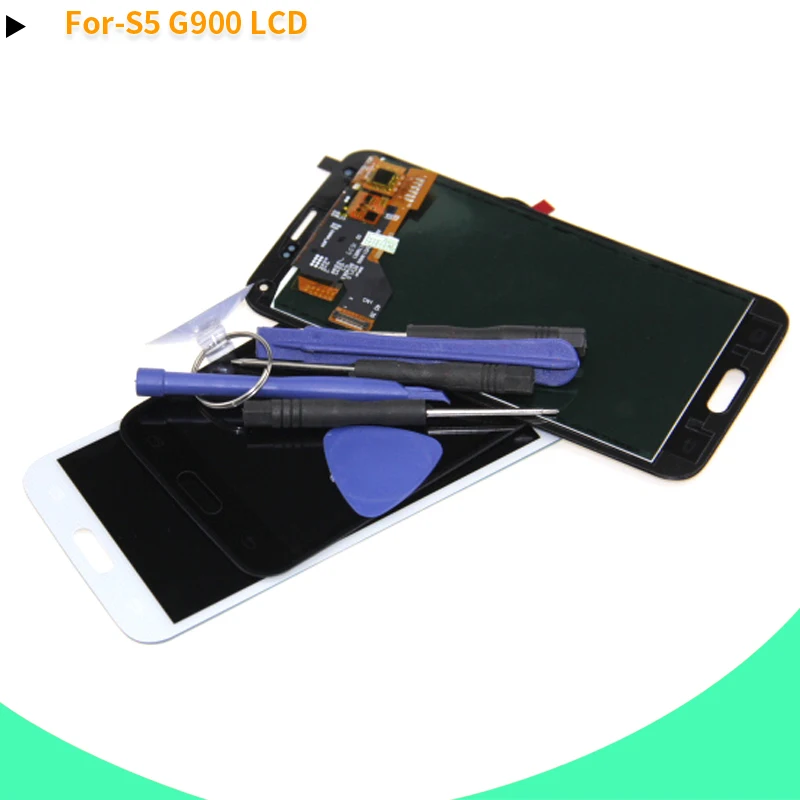 

For Samsung Galaxy S5 G900 G900F SM-G900 Lcd Screen+display+Touch Glass Assembly Replacement TFT version