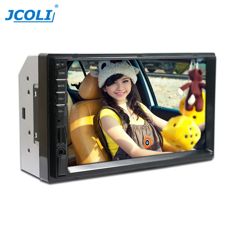

JCOLI 7'' 2 DIN Universal Car Stereo MP4 MP5 Player with Radio FM Bluetooth Mirror Link Support Rearview AUX