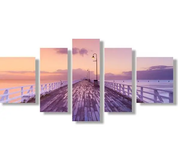 5 piece canvas modern bridge art canvas painting on canvas 5 pcs wall