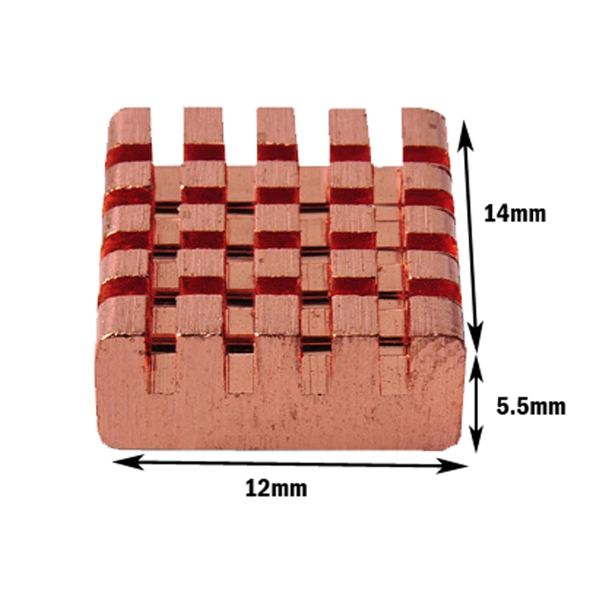 40 шт./лот RHS-03 медь радиаторы 14x12x5,5 мм графика памяти радиаторы Xbox 360 VGA карты DDR радиаторы