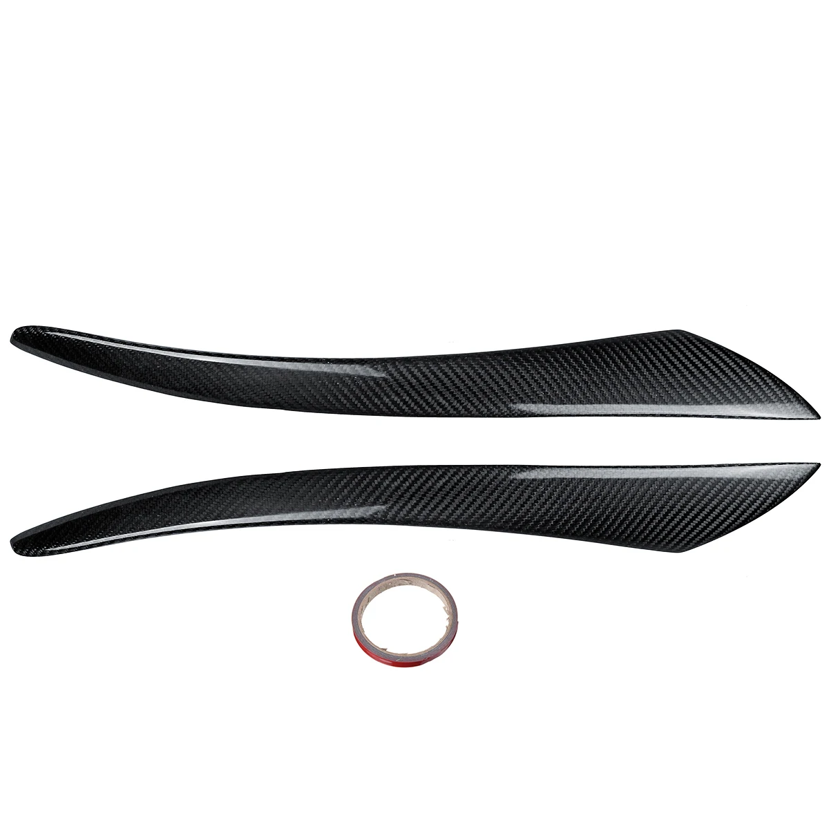  Pair Carbon Fiber Car Headlight Eyebrow Cover Trim Sticker Head Lamp Eyelids For Volvo S40 V50 2004