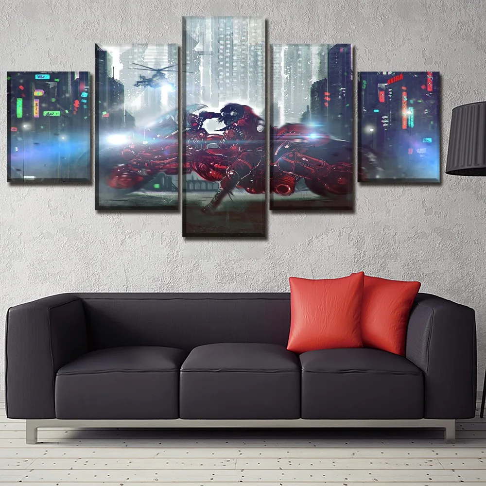 

Canvas Poster For Living Room Decorative Modular Framework 5 Pieces Anime Akira Paintings Wall Art HD Prints Unique Pictures