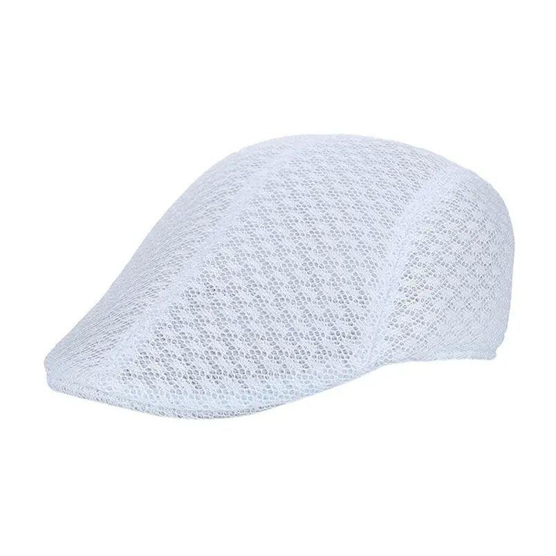 Men Caps 2018 Summer Hot Sale New Fashion Breathable Mesh Newsboy Hats Casual Beret Gentleman Caps FWhilesale And Freeship #J15 (1)