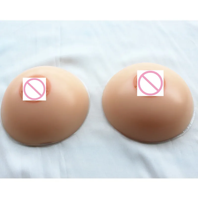 

2000g/Pair 90/40E 95/42B 95/42C 100/44B Silicone Fake Breast Forms Natural Huge Boobs Round Shape For Transvestism With Straps