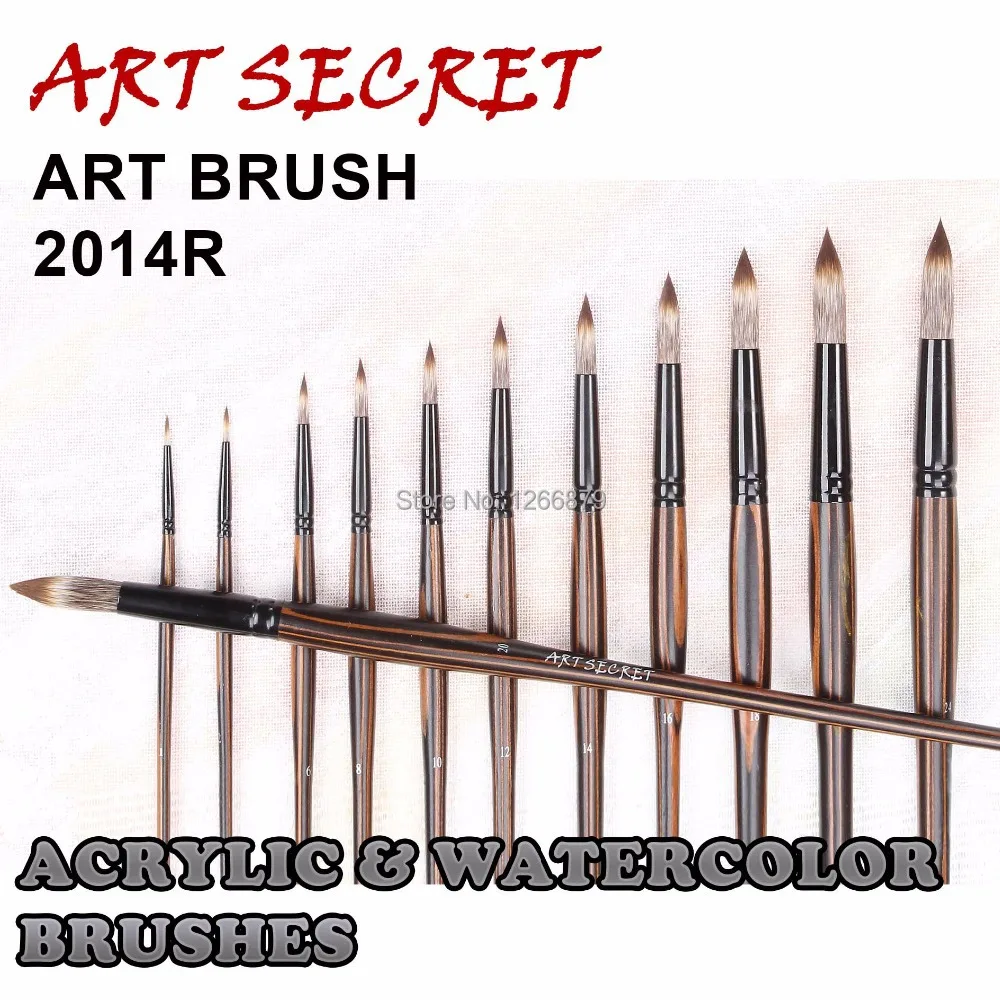 Artsecret High Grade Watercolor Acrylic Paint Art Artist Brush 2014r