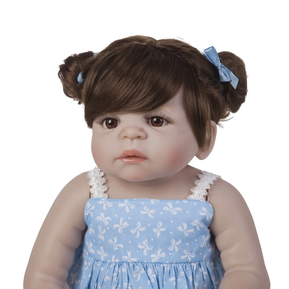 

55cm Full Body Silicone Reborn Baby Dolls Alive Lifelike Real Dolls Realistic Girl Toys Santa Christmas And Birthday Gifts