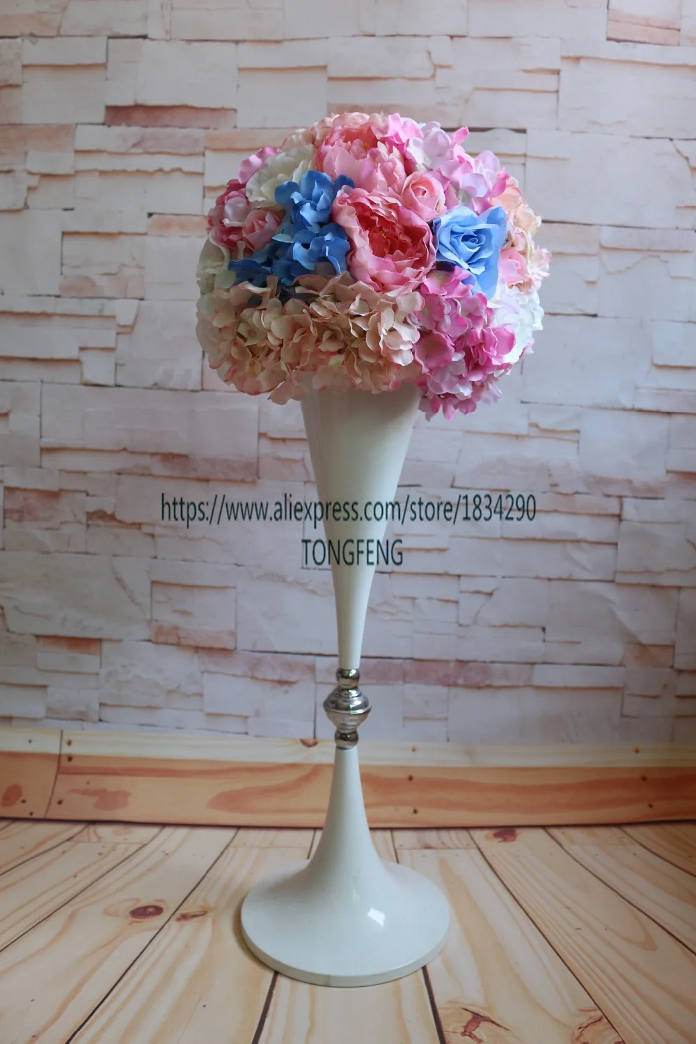 35cm 5pcs/lot wedding decoration road lead artificial 2/3 round flower ball wedding table