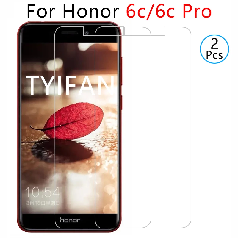 2 шт. закаленное стекло для honor 6c pro Защитное экрана протектор huawei 6 c c6 6cpro Защитная