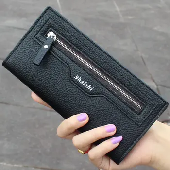 

Casual Fashion Women Wallets Candy Colors Coin Purse Simulation of Leather Lichee Pattern Male Card Holder Neutral Bag