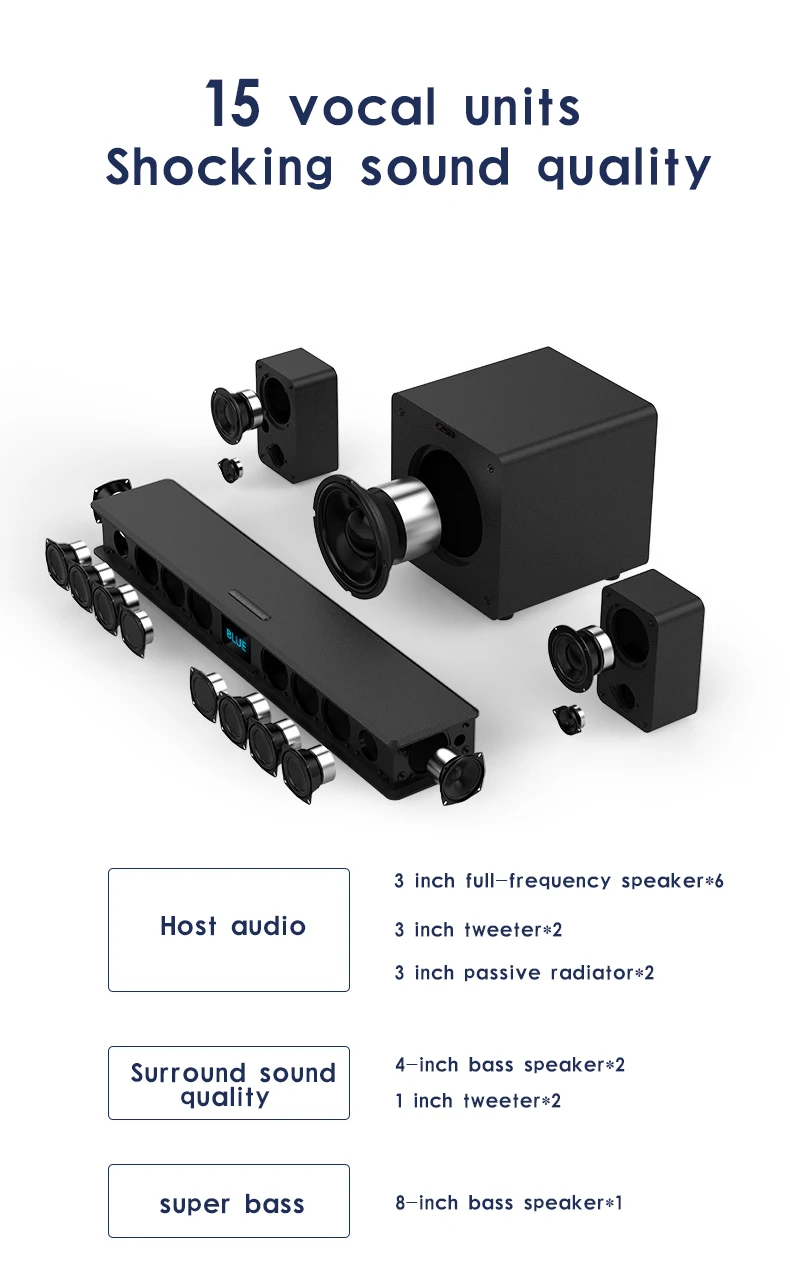 JY AUDIO 300WKS Sound bark Ksong Bluetooth Speaker