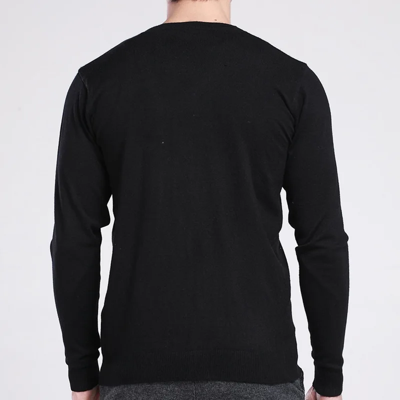 Мужской трикотажный свитер Однотонный из 100% хлопка 9 цветов осень 2020|mens knit|men's