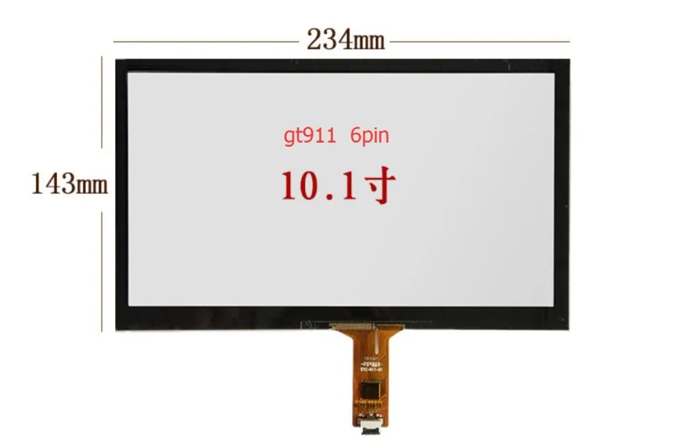 10.1 inch 234*143mm GT911 6pin capacitive touch screen usb control card raspberry pie Windows 7 8 10 free drive | Компьютеры и офис