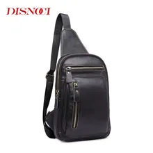 DISNOCI Мужская мода Crossbody Сумка Высокое качество пояса из натуральной кожи нагрудная сумка для путешествий сумки на плечо для мужчин груди пакет