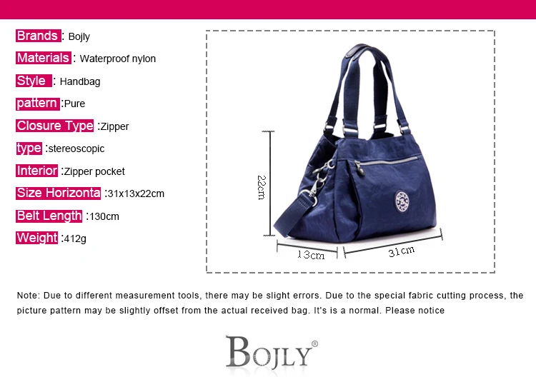Bojly Fashion Casual Travel Women Handbag Messenger Bags Nylon Tote Shoulder Crossbody Bag Satchel pouch Tote for Ladies female (1)