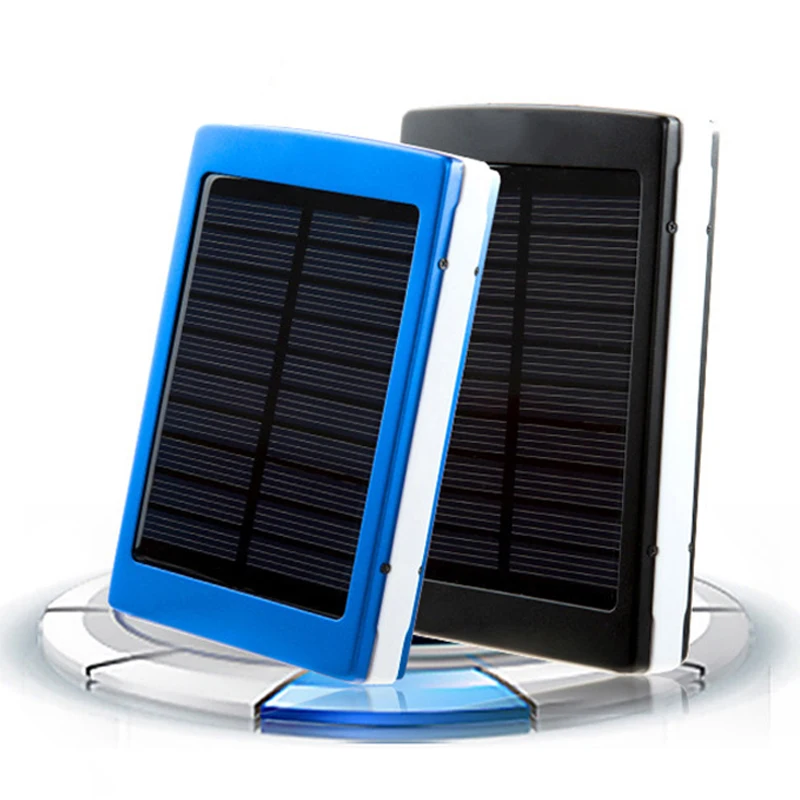 Solar Power Bank Real 20000mah Dual USB External Battery Portable Charger Powerbank Solar Charger Bank For IPhone/Samsung/HTC