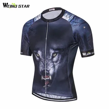 

New Cycling Jersery Men short sleeve bike jersey shirts roupa ciclismo mtb 2017 racing wolf/skull pirate clothing sportswear